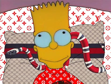 bape louis vuitton supreme gucci bart sticker